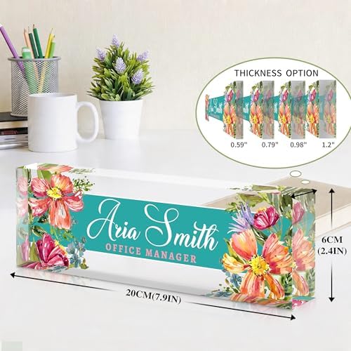 Custom Name Plate for Desk, Acrylic Desk Name Plate Personalized, Employee Appreciation Gifts, Office Desk Accessories for Woman Teacher Nurse, Coworker Gifts for Manager Assistant - Image 4