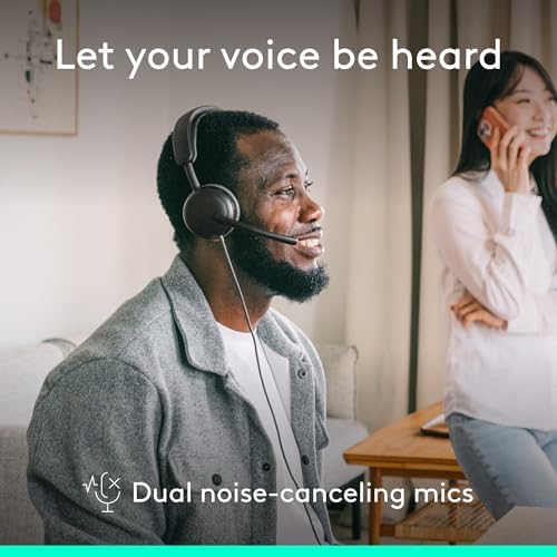 Logitech Zone Wired 2 Noise Canceling Headset with Adaptive Hybrid - Black - Image 3