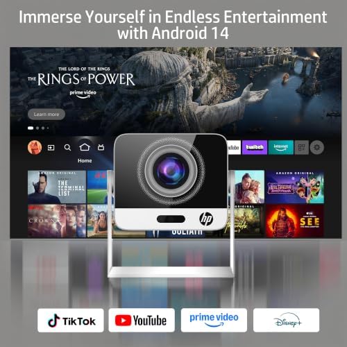 HP Projector with Apps, FHD 4K Supported, USB-C Power Bank Compatible MC425 - Image 2