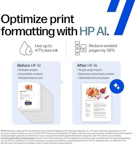 HP Envy 6555 Wireless All-in-One Color Inkjet Printer, Print, Scan, Copy, Duplex Printing Best-for-Home, 3 Month Trial of Instant Ink Included, AI-Capable (C2XR6A) Portobello - Image 4