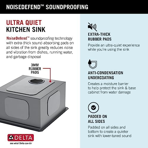 DELTA FAUCET Rivet 17-inch Workstation Bar Prep Kitchen Sink Undermount 16 Gauge Stainless Steel Single Bowl with WorkFlow Ledge and Kit of 5 Accessories, 95B9031-17S-SS - Image 6