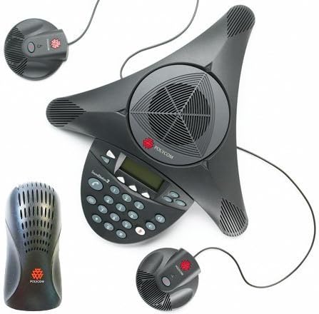 Polycom SoundStation 2 EX with 2 Mics Included (2200-16200-001)+(2200-16155-001) (Renewed) by Amazon+Renewed