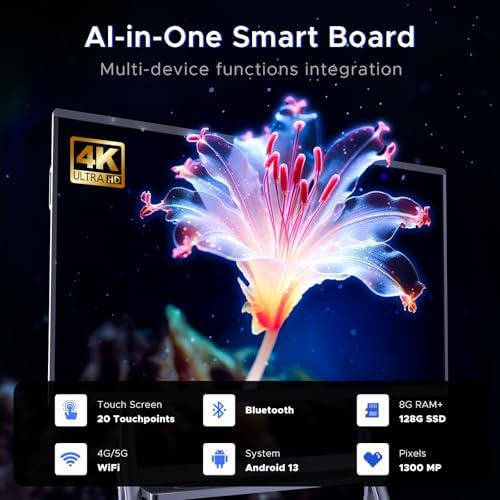 85'' Smart Board,Electronic Interactive White Board with 4K Touchscreen Display Built in UHD Camera Open App Ecosystem Digital Whiteboard for Business Office Classroom Home (85'') - Image 3