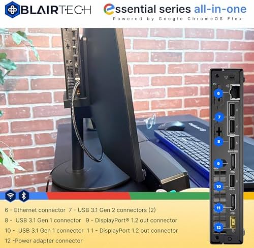 BlairTech Google ChromeOS Flex All-in-One Desktop PC with 24" Monitor | Intel Core i5 | 8 GB RAM, 128GB SSD, RGB Speakers, Wireless Keyboard & Mouse, WiFi & Bluetooth (Renewed) - Image 4