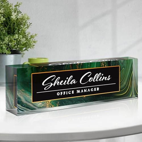 Custom Name Plate for Desk, Employee Appreciation Gifts, Office Decor by Spricoz