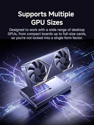 MINISFORUM DEG2 eGPU Docking Station for OCuLink and USB4 V2, (Supports TBT5), Graphics Card Extension Enclosure, Works with ATX/SFX Power Supplies, Features M.2 Slot,2.5G LAN Portand USB 3.2 Port - Image 5