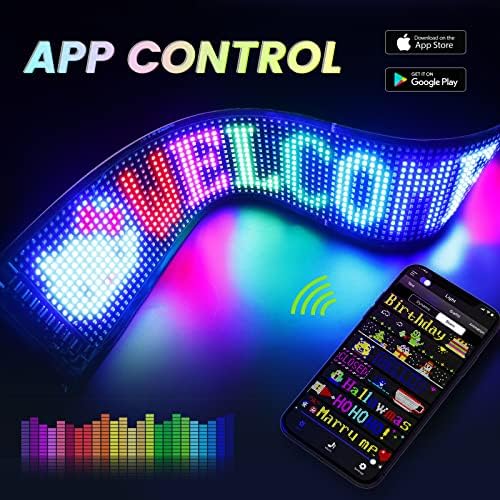 RAYHOME Scrolling Huge Bright Advertising LED Signs, Flexible USB 5V LED Store Sign Bluetooth App Control Custom Text Pattern Animation Programmable Display for Store Car Bar Hotel (27''x5'') - Image 6