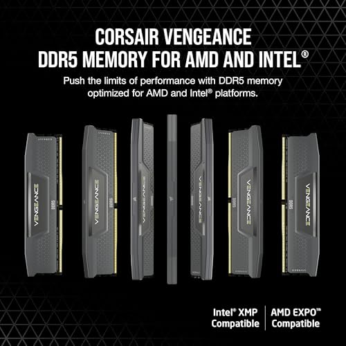 CORSAIR Vengeance DDR5 RAM 32GB (1x32GB) 5200MHz CL40-40-40-77 1.25V AMD EXPO Intel XMP 3.0 Desktop Computer Memory – Gray (CMK32GX5M1B5200Z40) - Image 2