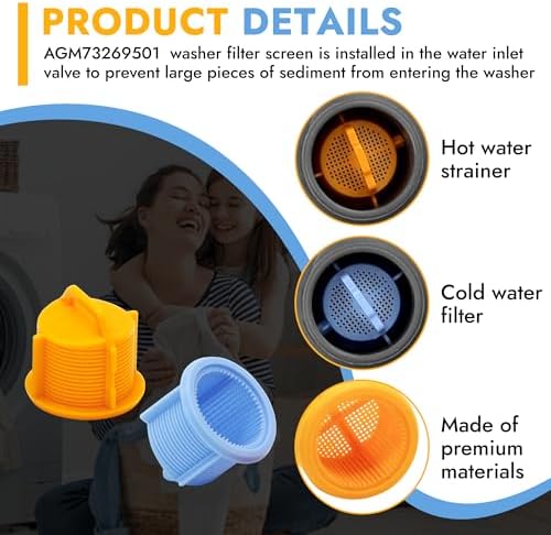 UPGRADE AGM73269501 Washer Water Inlet Valve Filter Screen（2 pcs) - Image 3