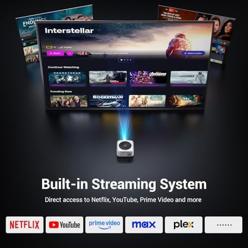 HAPPRUN Outdoor Smart Projector 4K Decoding, Built-in Apps, 30W Dolby Audio - Image 2