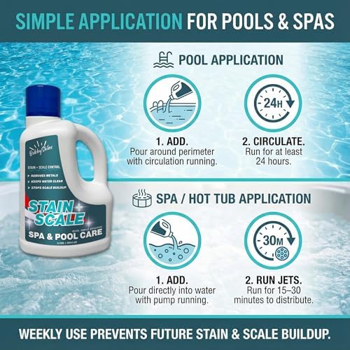 BubbyShine Pool & Spa Stain & Scale Control for Hot Tubs, Scale Remover, 3L - Image 5