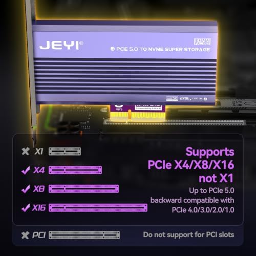JEYI PCIe 5.0 4X to M.2 NVMe Adapter Card - Image 4