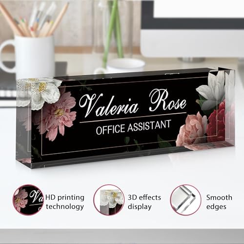 Custom Name Plate for Desk, Acrylic Desk Name Plate Personalized, Employee Appreciation Gifts, Office Desk Accessories for Woman Teacher Nurse, Coworker Gifts for Manager Assistant - Image 4
