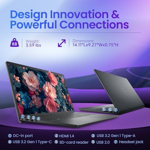 Dell 15 Business Touchscreen Laptop–Intel Core i7-1355U (10-Core), 32GB RAM, 1TB SSD Windows 11 Pro, Office 365 for the Web –15.6" FHD Touch, AI Copilot –2026 New Computer - Image 6