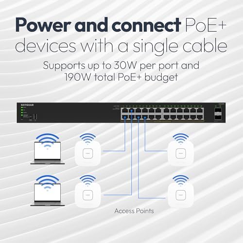 NETGEAR 26-Port Gigabit Ethernet PoE Smart Managed Switch (GS324TPv2) - Image 3