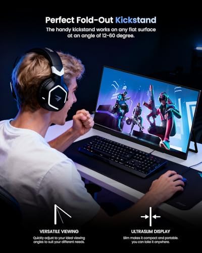 UPERFECT 19" 4K 144Hz Portable Monitor, 600 Nits 146% sRGB Gaming Monitor - Image 6