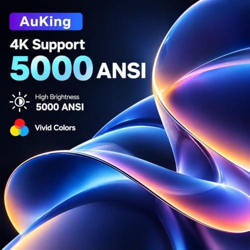 AuKing 5000 ANSI & 70W Dolby 4K Outdoor Projector with Auto Focus - Image 2