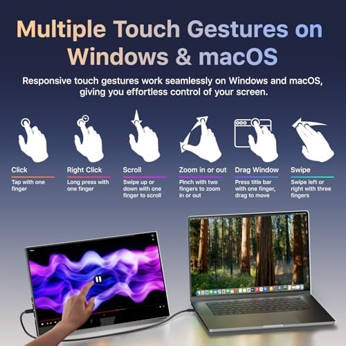 kksmart Portable Monitor for Laptop MacBook Surface PC Xbox PS5, Travel Monitor Second Screen for Laptop, HDMI USB-C VESA Compatible Built-in Speaker, 15.6inches - Image 3