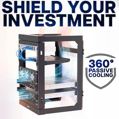 VIVO Black 12U Wall Mounted Server Rack Cabinet, MOUNT-SC12U - Image 5