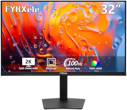FYHXele 32 Inch Large Touchscreen Monitor QHD 1440P 100Hz,USB-C, HDMI by FYHXele-ViewMoreCareLess