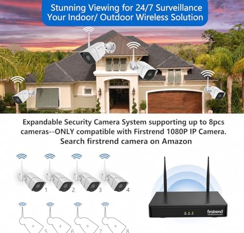 Wireless Security Camera System, Firstrend 8CH 1080P Wireless NVR System - Image 5