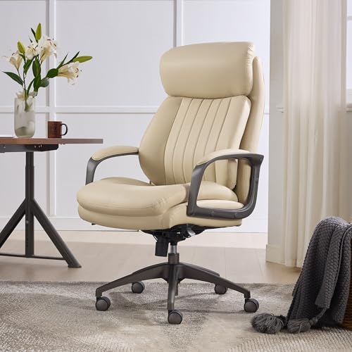 La-Z-Boy High-Back Ergonomic Office Chair, AIR Lumbar Support Leather Chair - Image 2