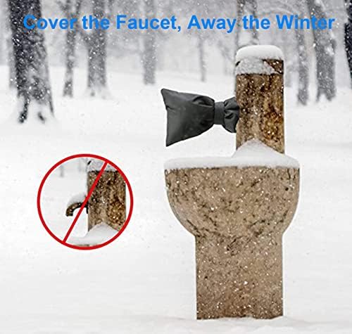 Outdoor Faucet Covers for Winter Freeze Protection, Upgraded Thicken 8.5" H x 6.1" W Outside Garden Faucet Socks for Winter Waterproof Reusable Hose Bibs Insulated Spigot Cover, 2 Pack Blue - Image 6