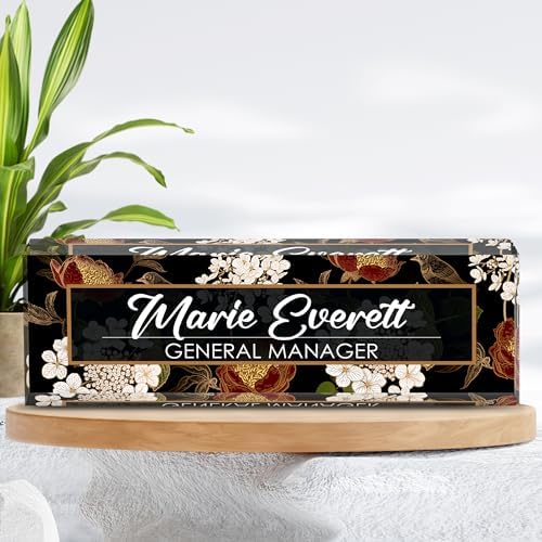 Custom Name Plate for Desk | Personalized Desk Name Plate | Personalized Boss Employee Appreciation Gifts | Acrylic Name Plate Office Desk Accessories (A-Garden) - Image 6