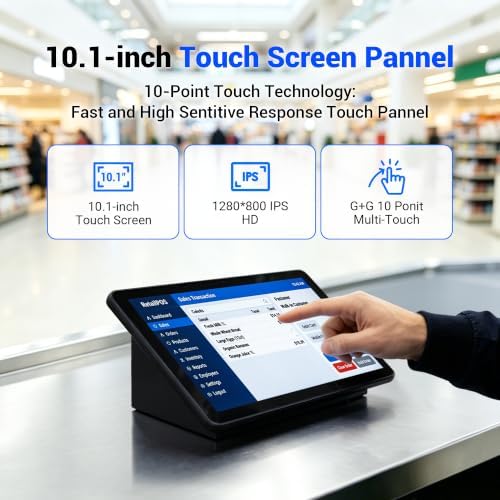 Fanless All-in-One Touchscreen Mini Computer RK3399, Industrial Mini PC 10.1 Inch Rugged Android 12, 4GB RAM, 64GB ROM, 1280 * 800 IPS - Image 6