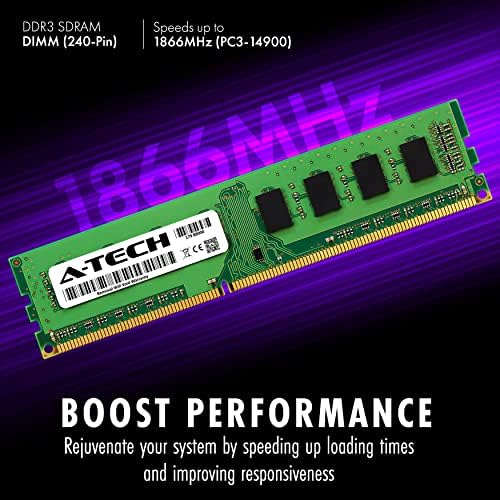A-Tech 4GB DDR3 1866MHz PC3-14900 CL13 UDIMM 1.5V Non-ECC DIMM 240-Pin Desktop RAM Memory Upgrade Module - Image 3