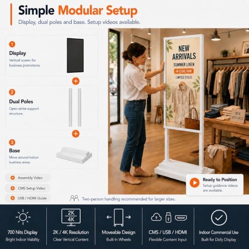 32" Floor Standing Digital Signage Kiosk - Image 6