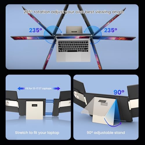 15.6" Laptop Screen Extender, 1080P FHD Detachable Laptop Monitor Extender - Image 6