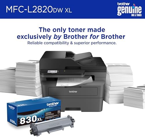 Brother MFC-L2820DW XL Wireless Compact Monochrome All-in-One Laser Printer with Copy, Scan and Fax, Duplex, Black & White | Up to 4,200 Pages of Toner Included(1), Works with Alexa - Image 4