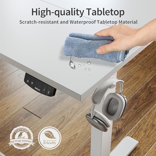 Agilestic 48 * 24 Inch Height Adjustable Electric Standing Desk, White - Image 5