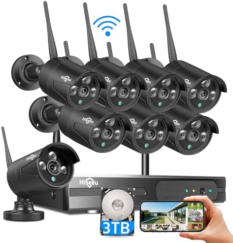 Hiseeu Wireless Security Camera System, Plug-in Home Security Camera by Hiseeu