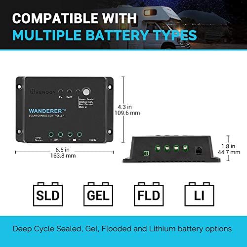 Renogy Wanderer Li 30A PWM Solar Charge Controller 12V for Solar Panels - Image 3