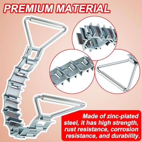 33" Steel Pipe Descaler for 3"-12" Pipes with 2" of Clearance Around, DS12 Zinc-Plated Steel Scale Remover Tool for Removing Scale/Rust - Image 5