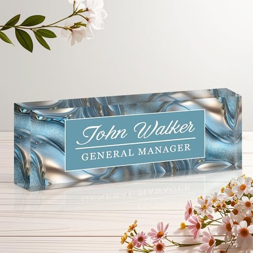 Ship Next Day Desk Name Plate Personalized, Custom Name Plate for Desk by Unknown