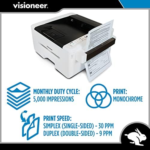 Visioneer Rabbit PC30dwn Laser Printer/Copy Machine, USB Office Printer and Copier for PC and Mac, 30 PPM, Sheetfed 250 Page Automatic Document Feeder (ADF), White - Image 3