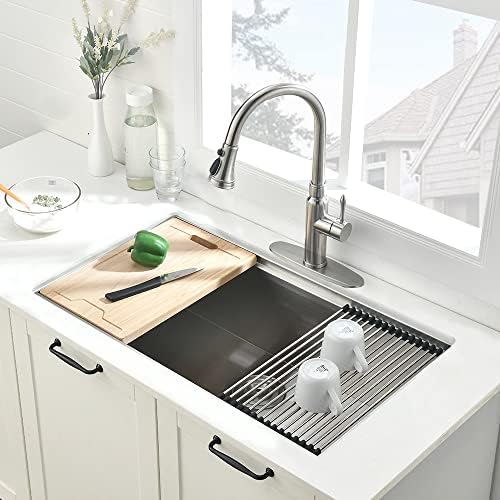 27 Inch Undermount Kitchen Sink Workstation - Image 4