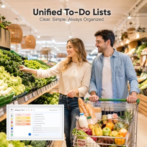 Digital Calendar 15.6" Smart Calendar&Chore Chart, 1080P Interactive Touchscreen Electronic Calendar for Family Schedules, 64GB Digital Picture Frame WiFi, Wall Mountable, AiMOR APP-White - Image 6