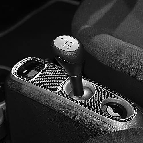 Real Black Carbon Fiber Car Center Console Shift Transmission Panel Trim Decoration Trim Sticker Compatible with Benz Smart Fortwo 2011 2012 2013 2014 2015 Auto Interior Accessories 3pcs-Type C - Image 3