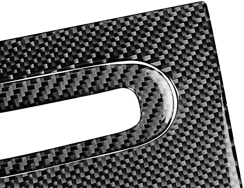 Real Black Carbon Fiber Car Co-Pilot Glove Storage Box Panel Scratch Protector Decoration Sticker Set Compatible with Benz Smart Fortwo 2011 2012 2013 2014 2015 Auto Interior Accessories 3pcs - Image 6