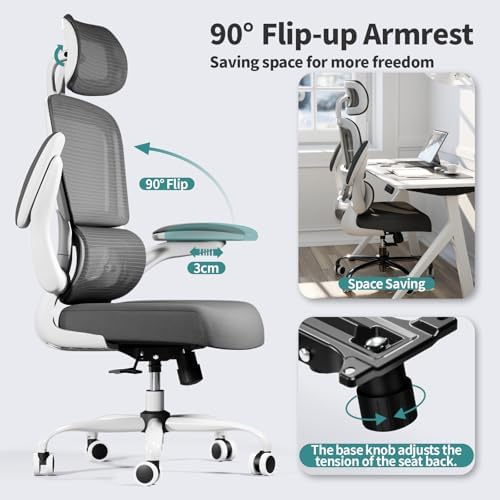 TRALT Office Chair Ergonomic Desk Chair - Gaming Chair with Lumbar Support - Image 7