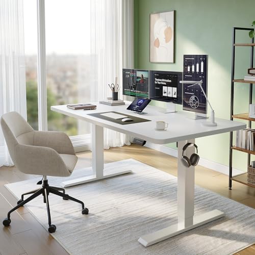 CubiCubi 48 x 24 Electric Standing Desk, Height Adjustable, White - Image 2