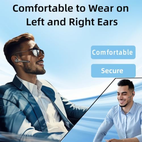 Bluetooth Headset Wireless Earpiece Single Ear Earphones for iOS Android - Image 6