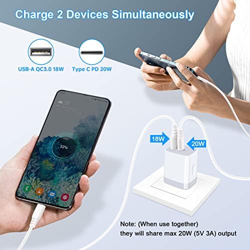 20W Fast USB C Charger for Pixel 11 10 9 8 7 6 Pro,Dual Port PD 3.0 Type C - Image 4
