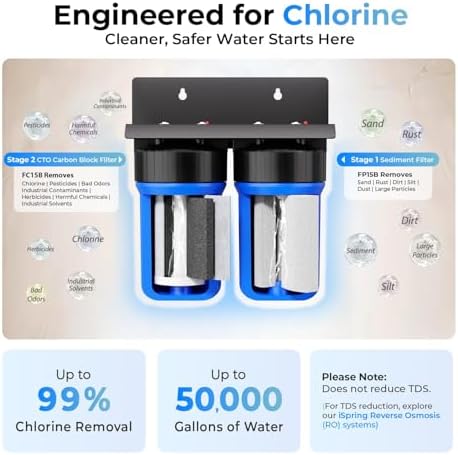 iSpring WGB21B 2-Stage Whole House Water Filtration System, 50000 Gallons - Image 2