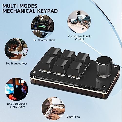 SIKAI CASE Programmable Macro Keyboard,6 Key Macro Mechanical Gaming Macro Keypad,Custom Knob KeyPad, Hot swappable Switch Gaming Keyboard,Wired programmable keypad with Drawing Programming Video - Image 3
