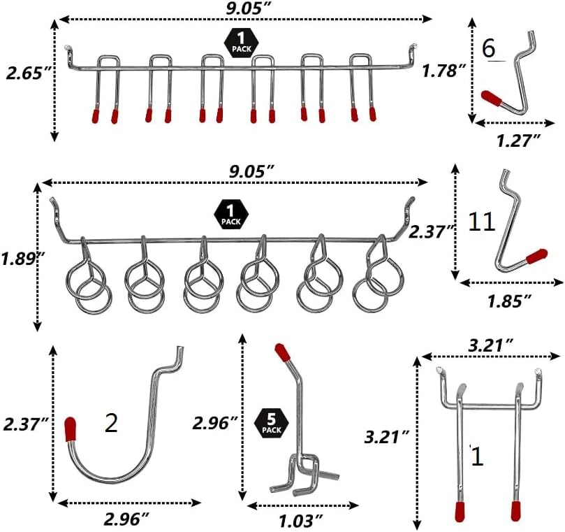 WEN Workbench Pegboard Accessory Kit, 114-Piece (WB114A) (Pack of 12) - Image 3